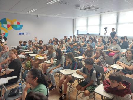 ALUNOS DA REDE PÚBLICA DE SÃO JERÔNIMO PARTICIPARAM DE UM EVENTO PROMOVIDO PELO SESI EM CANOAS