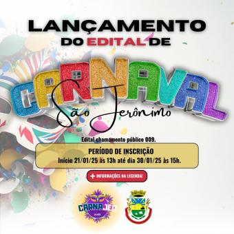 ABERTURA EDITAL CHAMAMENTO N° 009/2025
