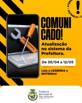 ATUALIZAÇÃO NO SISTEMA DA PREFEITURA ATUALIZAÇÃO NO SISTEMA DA PREFEITURA