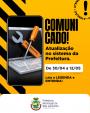 ATUALIZAÇÃO NO SISTEMA DA PREFEITURA 